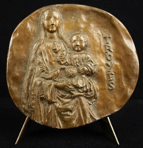 MÉDAILLE VILLE DE Troyes 1978 La Vierge Marie et l enfant Jésus