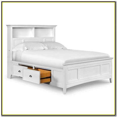 White Full Size Platform Bed Frame - Bedroom : Home Decorating Ideas # ...