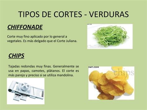 Tipos De Cortes Verduras PPT