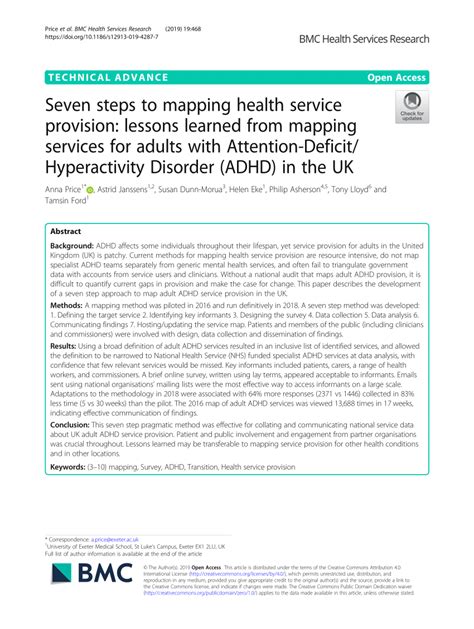 Pdf Seven Steps To Mapping Health Service Provision Lessons Learned