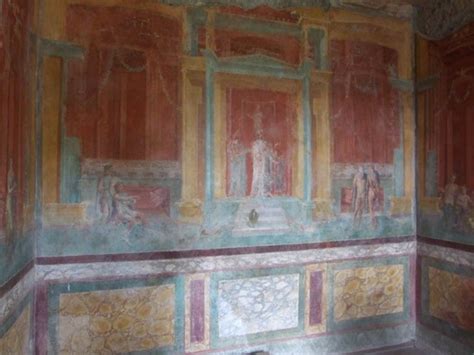 III 4 B Pompeii March 2009 Room 3 Oecus North Wall Wall Painting