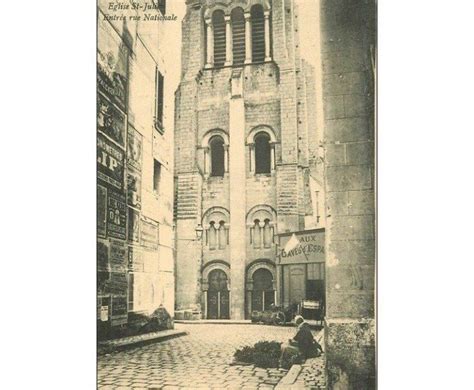 Carte Postale Ancienne Tours Eglise Rue Nationale Cartes Postales