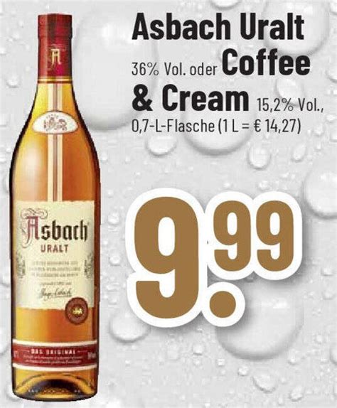 Asbach Uralt Oder Coffee Cream 0 7 L Flasche Angebot Bei Trinkgut