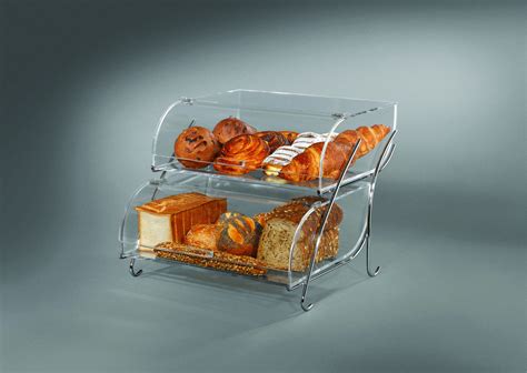 Rosseto BAK2937 Two Tier Clear Acrylic Bakery Display Case With Chrome