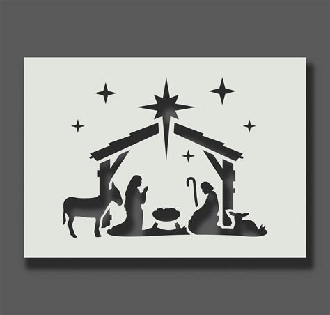 Nativity Scene Stencils Reusable Stencils For Wall Art Home Etsy UK