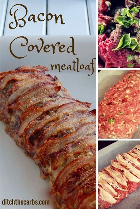 Meatloaf With Bacon Covered Meat And Vegetables