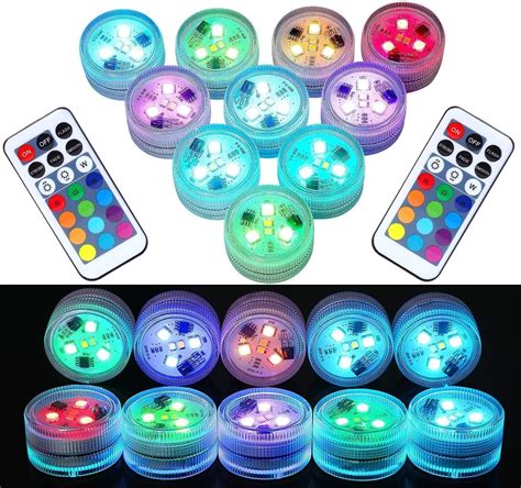 LUXONIC Unterwasser LED RGB Lichter 4 Stück 13 LED Wasserdichte LED