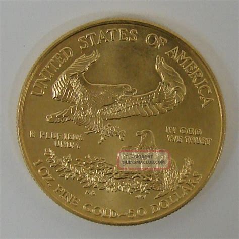 2008 Us $50 Eagle Fifty Dollar 1oz Gold Coin