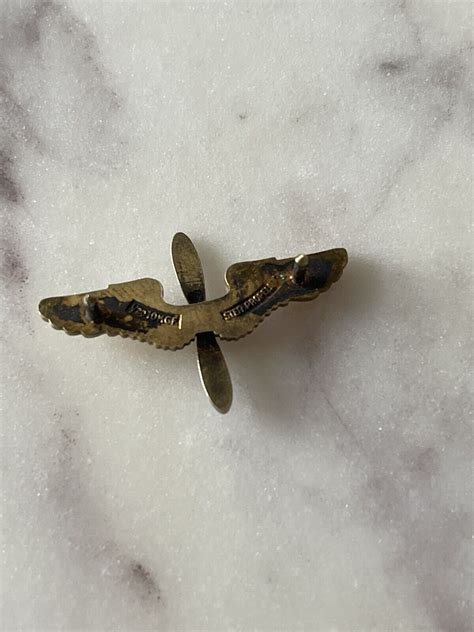 Vintage Wwii Era Sterling Silver And Gold Fill Usaf Air Force Pilots Wings Pin Ebay