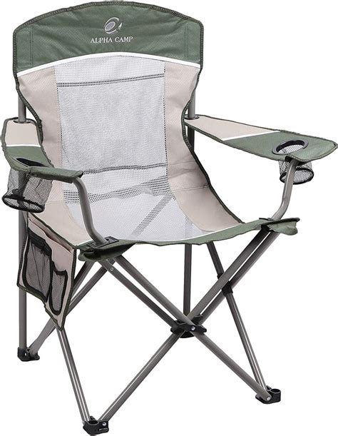 Alpha Camp Oversized Camping Chair Folding Portable Mesh