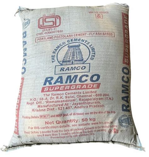 Ramco Supergrade Ppc Cement At Rs Bag Ppc Cement In Secunderabad