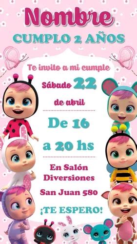 Invitaci N Tarjeta Digital Personalizada Beb S Llorones