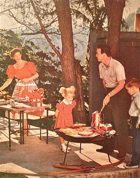 Summer Grilling 1950s Americana Art Norman Rockwell Art Vintage Life