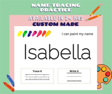 Name Tracing Custom Worksheet Personalized First Name Tracing Name