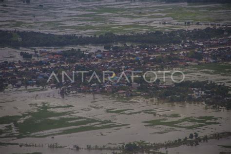 PULUHAN RIBU HEKTARE LAHAN SAWAH TERDAMPAK BANJIR ANTARA Foto