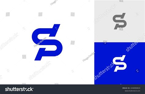 Simple Letter SP Or PS Monogram Logo Vector Royalty Free Stock Vector