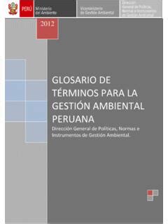 Glosario De T Rminos De La Gesti N Ambiental Glosario De T