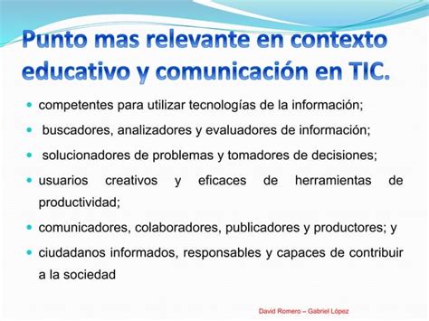 Estándares De Competencia En Tic Para Docentes Ppt