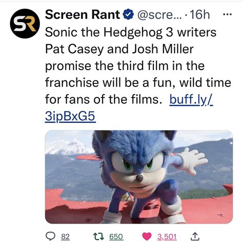 🎄jolly ️sonicmovies Gal💙💛 ️💗 Sonicprimehype On Twitter More News On Sonic Movie 3 Woooooo