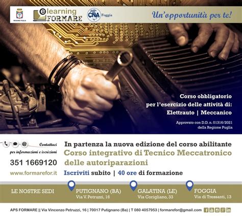 CORSO DI ABILITAZIONE PROFESSIONALE TECNICO MECCATRONICO DELLE