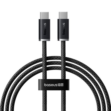 Baseus Snabbladdningskabel Usb C Till Usb C 100w 480mbps 1m Svart