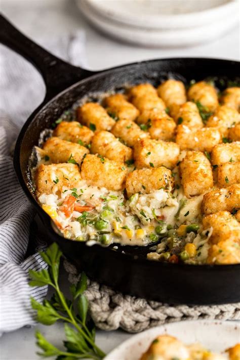 Vegetarian Tater Tot Hotdish Is A Comforting Midwest Casserole This