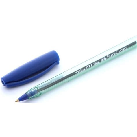 Caneta Esferográfica Trilux 0 7mm Azul Faber Castell Livraria e