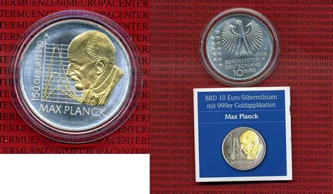 Euro Silber Mit Goldapplikation Bundesrepublik Deutschland