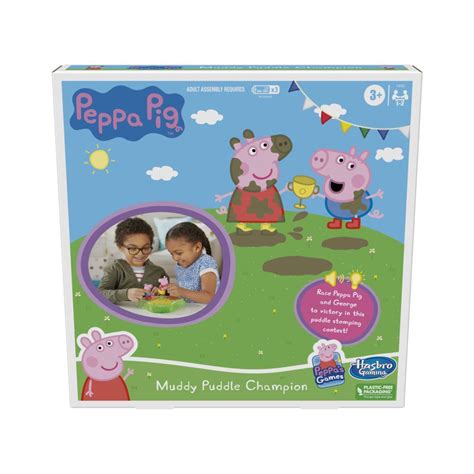 Peppa Pig Muddy Puddle Champion Board Game for Kids Ages 3 and Up ...