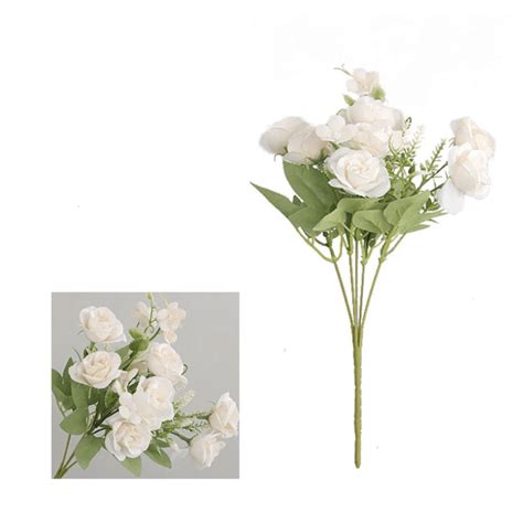 Bouquet De Fleurs Rose Artificielle Blanche Wild Natur