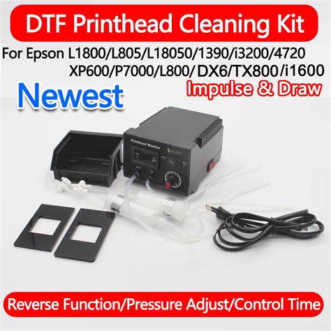 Printhead DTF Ink Clogged Cleaning Machine Washer Unclog Reverse For