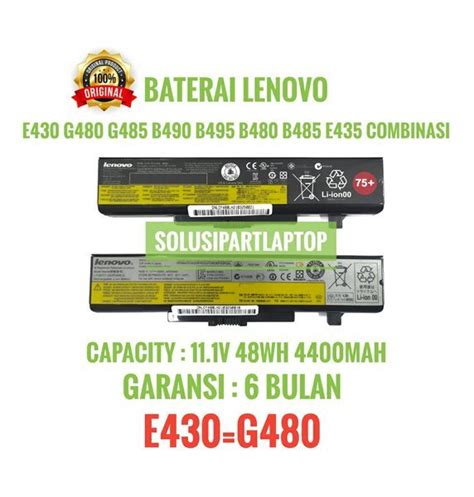 Jual Baterai Lenovo G480 B480 B490 G410 G400 G405 Y480 Z480 E430