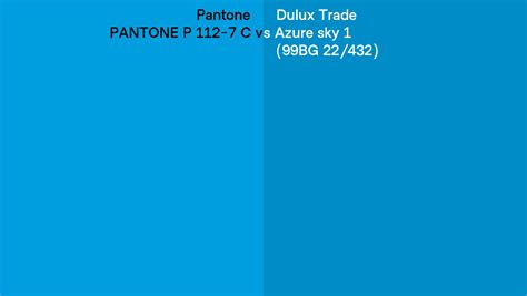 Pantone P C Vs Dulux Trade Azure Sky Bg Side By Side