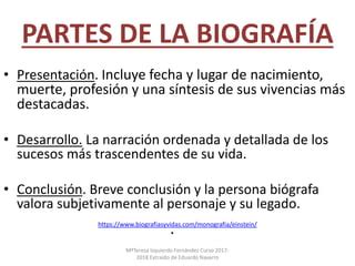 El texto descriptivo y la Biografía PPT