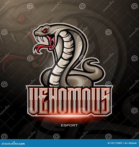 King Cobra Esport Logo Mascot Design Cartoon Vector CartoonDealer