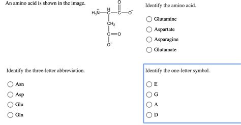 Solved An Amino Acid Is Shown In The Image Identify The Chegg