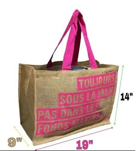 Loop Handle Assorted Thrill 005 Nigeria Printed Jute Shopping Bag Size