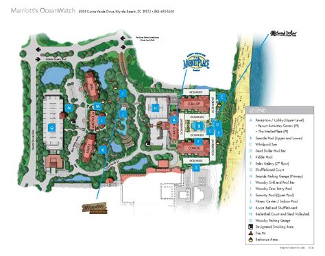 Marriott Myrtle Beach Ocean Watch Map - Water Park Hotels