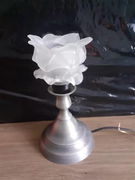 Lampe A Poser Art D Co Vintage D Cor Feuilles Tulipe P Te De Verre