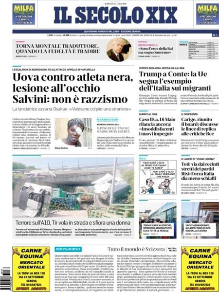 Le Prime Pagine Di Marted Luglio Il Post