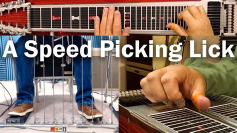 Speed Picking Lick In A Pedal Steel Guitar Lesson YouTube