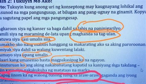 Gawain 2 Tukuyin Mo Ako Panuto Tukuyin Kung Anong Uri Ng Konseptong