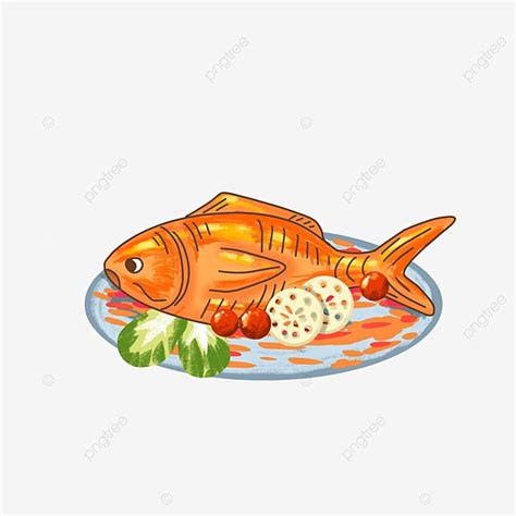 Pescado Guochao Estofado Png Dibujos Estilo Chino Marea Nacional