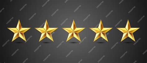 Premium Vector Five Stars Rating Vector Icon