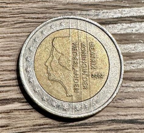 2 EURO Münze NL 2002 Niederlande Königin Beatrix Koningin der