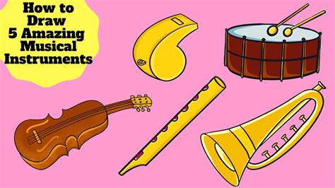 Musical Instruments Drawings For Kids