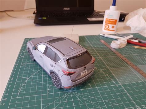 Scale Model Paper Car Mazda Cx Top Three Quarter View Paper