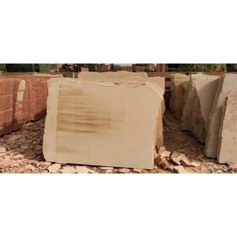 Beige Polished Rectangle Dholpur Sandstone For Flooring Thickness