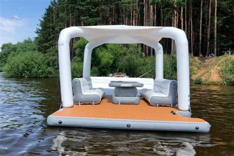 Надувной плот с тентом и столом — купить для мероприятий | 450×340 см ...