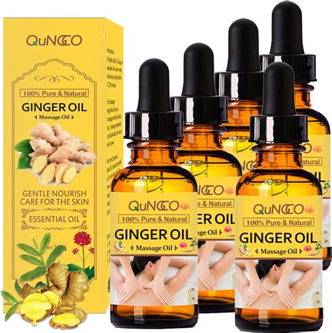 Amazon 5 Pack Ginger Massage Essential Oil For Lymphatic Drainage